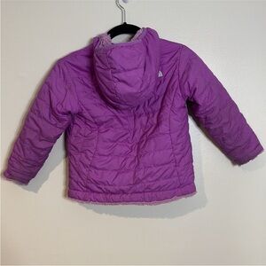 The North Face Kids Faux Fur Lined Puffer Jacket in Purple